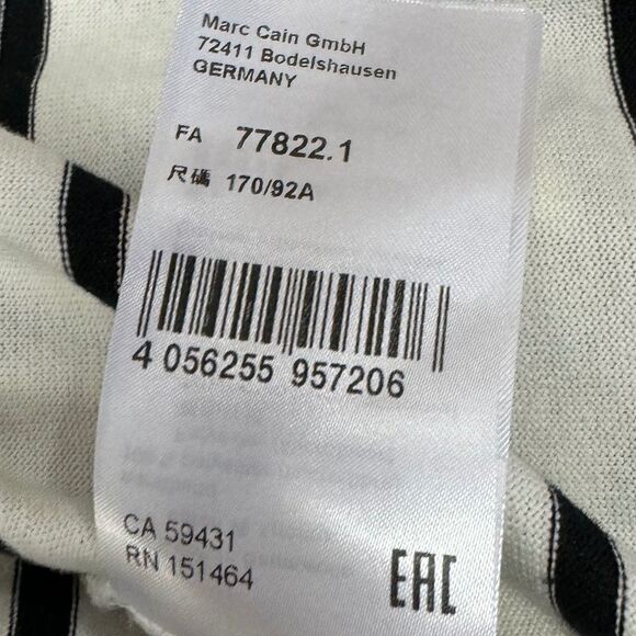 Marc Cain striped button up cotton knit jacket - N4 L - Picture 9 of 11